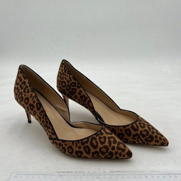 FSJ Women Sexy Leopard Printed Dress Shoes Pointy Toe High Heels Stilettos Pumps - Picture 3 of 7